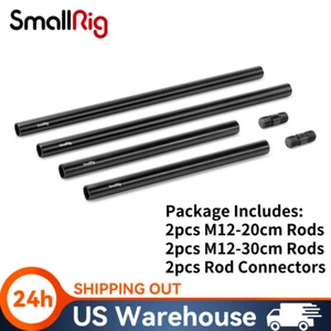 SmallRig 15mm Rods Pack 15mm Tube with M12 Thread Rod Cap Connectors - Picture 1 of 10