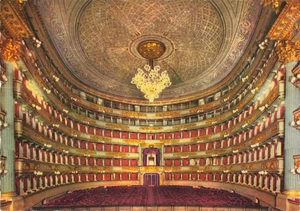 Postcard Italy Milano Interior View Scala Theatre - Picture 1 of 2