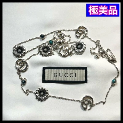 Collar de cadena larga floral Gucci GG Marmont Foto 1 de 4