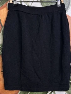 Falda tejida a lápiz negra talla 2 St. John - Imagen 1 de 7