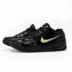 07 Nike Air Force Herren Größe 13 US Niedrig Schwarz Lackleder Turnschuhe 316074-012 - Bild 1 von 14