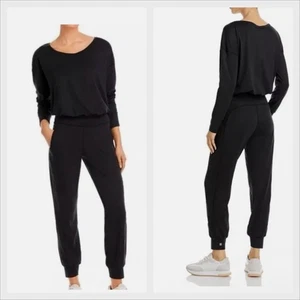 Sweaty Betty Gary Jumpsuit Black Sz XXS One-piece Lounge Athleisure Studio Yoga - Foto 1 di 11