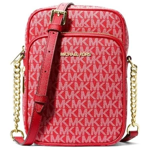 Michael Kors Jet Set Travel Medium Logo Crossbody Bag, Bright Red 35R4GTVC6V-Bre - Picture 1 of 8