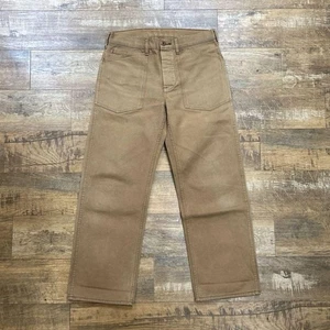 Pantaloni da panettiere in tela di anatra canna da zucchero cinch back marrone M usati - Foto 1 di 7