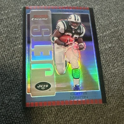 2005 BOWMAN CHROME CURTIS MARTIN #7 BLUE REFRACTOR #031/250 SP RARE!!! - Image 1 of 4