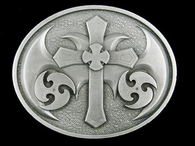 SF01123 *NOS* REALMENTE GENIAL **CRUZ CELTA** ARTE PELTRE MODA HEBILLA DE CINTURÓN Foto 1 de 2