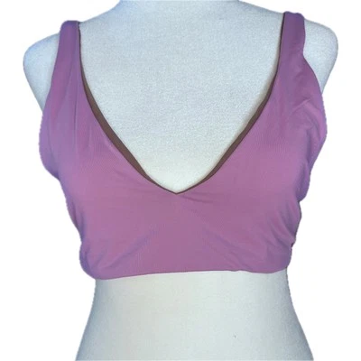 Ay Natrurel by Gottex swim bikini top size 12 reversible pink/brown w/scrunchie - Image 1 of 4