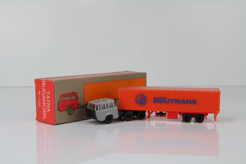 Semirremolque VEB modelo construcción Tatra "VE Kombinat Deutrans" 1:120 /VM33 Foto 1 de 1