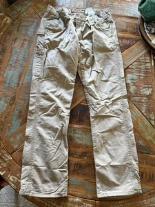 Men’s Ariat Khaki Canvas M4 Low Rise Boot Cut FR Pant Size 36x36 Lot Of 2 - Picture 1 of 24