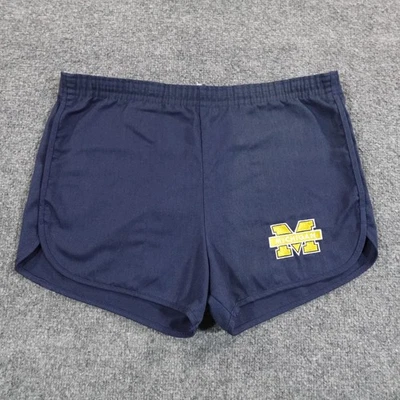 Vintage 70s Michigan Wolverines Shorts Mens M  3" Running Sprinter Gym USA 14321 - Image 1 of 4