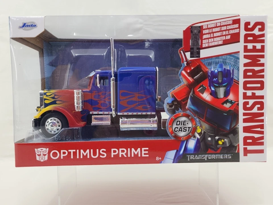 Optimus Prime Diecast Semi Truck Robot on Chassis Transformers Jada Toys - Image 1 of 3