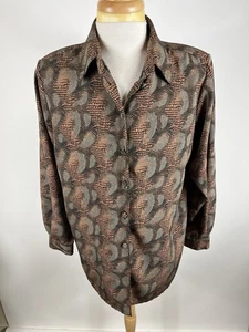 Liz Baker Woman’s Size L Long Sleeve Button Up Top-4037 - Picture 1 of 5