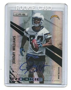10 novatos + estrellas - Jeremy Williams - autografiado radiocontrol-226/299 - Imagen 1 de 1