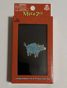 Metazoo Babe Blue Ox Pin + Promo Card 1st Edition Pin Set In Hand - Ships Fast - Picture 1 of 5