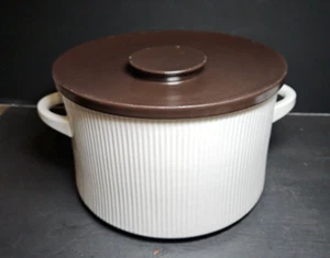 Thomas Rosenthal FlammFest lidded casserole dish white brown Germany - Picture 1 of 5