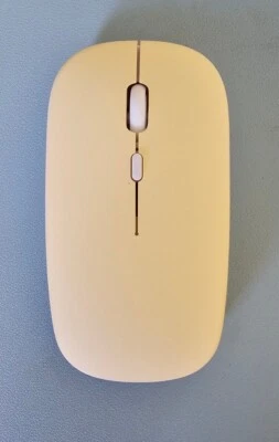 Wireless Mouse 2.4 GHZ Optical USB BT Rechargeable for PC Laptop Color Yellow - Image 1 of 4