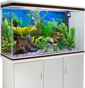 48x18 Inch Aquarium Background Aquatic Plant River Bed Lake Fish Tank Background - Picture 1 of 4