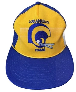 Vintage 1970s Los Angeles Rams Trucker Mesh Snap Back Hat - perfect - never worn - Picture 1 of 6