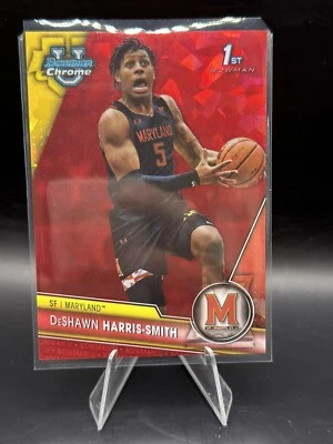 2023 Bowman Chrome U Sapphire Deshawn Harris-Smith Red Refactor # 1/5 - 52 - Image 1 of 2