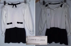 Janie & Jack Dress NWT 18-24 Months Black+White Sweater #J2065 - Picture 1 of 11