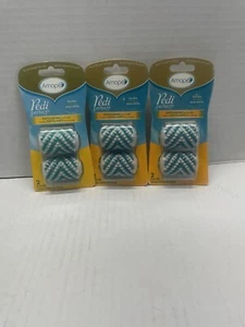 3 Amope Pedi Perfect Electronic Foot File Exfoliating Brush Refills 2 Each - Picture 1 of 2