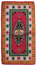 Vintage French Savonnerie rug 2.9' x 5.7' (90cm x 176cm) 1960s - 1C847