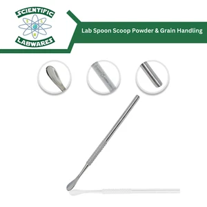 Scientific Labwares Stainless Steel Lab Spoon Scoop Powder & Grain Handling - Picture 1 of 6