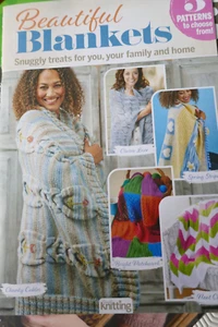 Knitting Pattern Booklet For 5 Lovely Blankets In Chunky & D.K. Yarns. - Picture 1 of 5