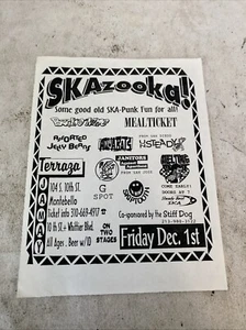 Skazooka Buck-O-nine Meal Ticket Aquabats Vintage Original Concert Show Flyer - Picture 1 of 9