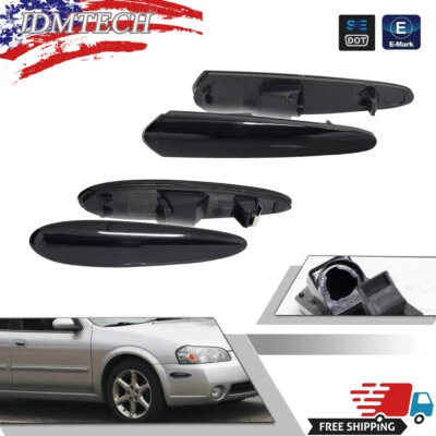 FOR 2000 - 2003 NISSAN MAXIMA SMOKED LENS SIDE MARKER LIGHTS FRONT & REAR 4PCS - Image 1 of 4