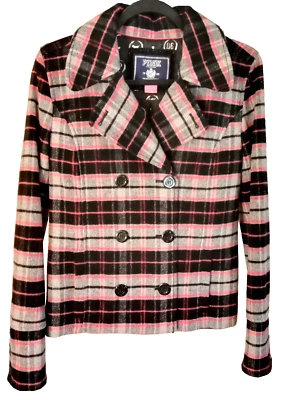 PINK Striped Tweed Jacket Preppy School Girl Women's Size S - Image 1 of 4