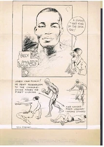 FILADELFIA BILLY JONES antiguo MUY RARO 1931 boxeo volante publicitario boxeador negro boxer - Imagen 1 de 2