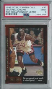 MICHAEL JORDAN (HOF) 1999 COLECCIÓN CARRERA MJ #37 PSA COMO NUEVO 9 (1 DE 2 POP) - Imagen 1 de 2