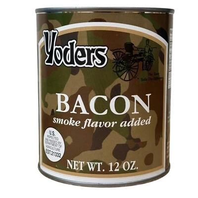 Tocino enlatado original Yoder's, hecho en EE. UU., 12 oz por lata, 10 años de vida útil Foto 1 de 2