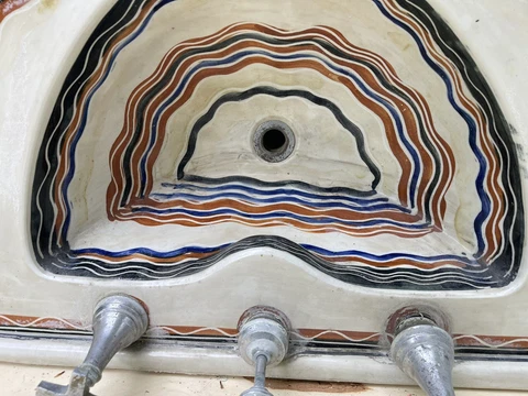 Antique Art Deco era sink and toilet possibly custom made Cover