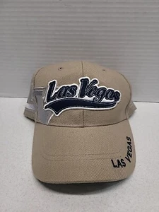 Las Vegas Tan Baseball Cap Adjustable Hook & Loop Adult Adjustable Size - Picture 1 of 7