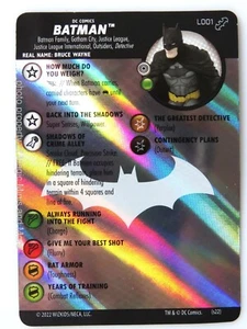 Batman Team-Up Legacy Card ~ BATMAN #L001 HeroClix foil stat - Picture 1 of 1
