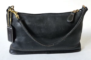 Vintage Coach Bleecker Demi Bag Y2K Black Leather 9311 - Picture 1 of 10