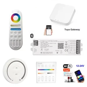 5 in 1 LED Strip Controller Voice Control WIFI Zigbee BT Mesh DIM CCT RGB RGBWC - Afbeelding 1 van 24