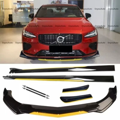 For Volvo S60 S80 S90 Front Bumper Lip 86" Side Skirt Rear Bumper Lip Yellow Foto 1 de 4