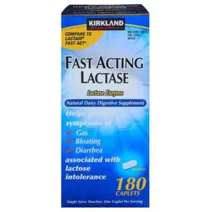 Kirkland Signature Fast Acting Lactase, 180 Caplets - Picture 1 of 3