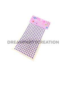 (PURPLE) 4MM Mini SQUARE Rhinestone Self Adhesive Acrylic STICKERS 250 Pieces - Picture 1 of 1