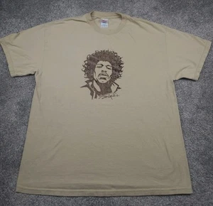 Vintage Jimmy Hendrix T Shirt Mens Extra Large Beige Graphic Print Y2K - Picture 1 of 19
