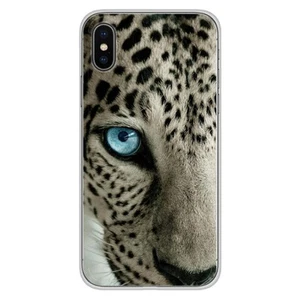 Coque en silicone imprimée compatible Apple iPhone XS Max Oeil de léopard - Photo 1 sur 6