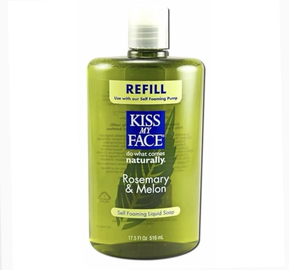 Sabonete líquido autoespumante Kiss My Face refil de alecrim e melão 17,5 oz - Imagem 1 de 1