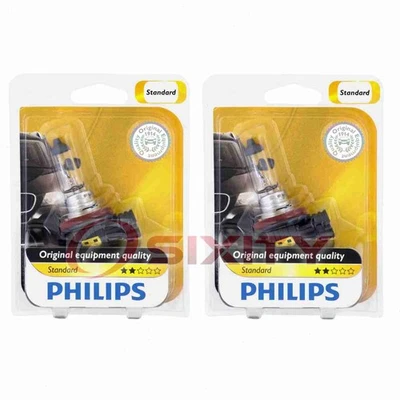 2 pc Philips Front Fog Light Bulbs for Peugeot 308 508 RCZ 2009-2019 da - Image 1 of 4