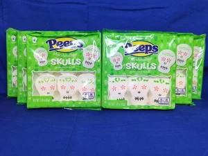 Peeps Marshmallow Sugar Skull Gluten- und Fettfrei (6 Stück) Versiegelt Ablaufdatum 4/2026 - Bild 1 von 3