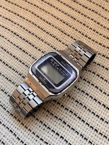 Ricoh Alarm Chronograph Digital Watch 36mm Quartz Riquartz Silver Tone Spares - Picture 1 of 10