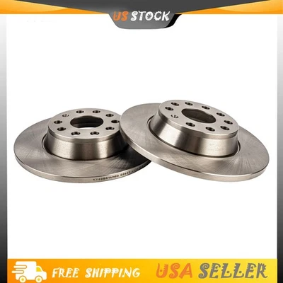 Rotores de freio traseiros sólidos compatíveis com Volkswagen 2005-2007 Jetta 2006-2008 Passat L4 2T - Imagem 1 de 4