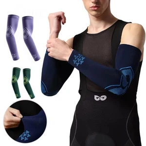 2Pcs Elastic Sunscreen Sleeves Ice Silk Cooling Sleeves Cover - Picture 1 of 14